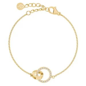 Edblad Eternal Orbit Bracelet i guldpläterat stål med glittrande stenar.