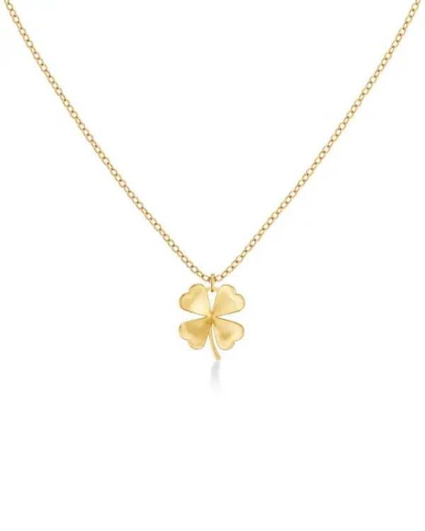 Lucky Necklace från Edblad – halsband i guldpläterat stål med ett fyrklöver som hänge, symbol för tur och kärlek.