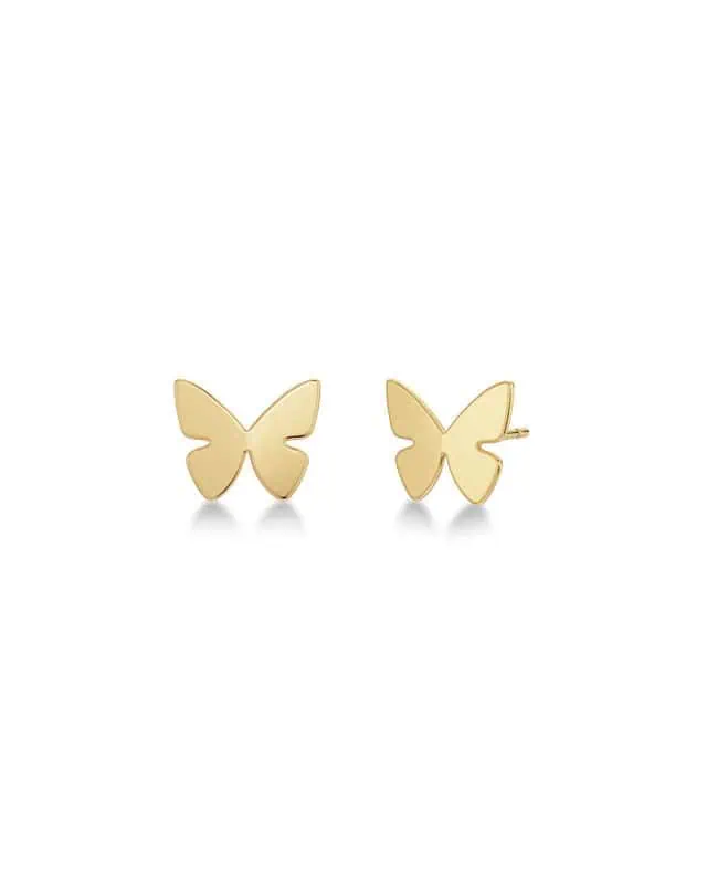 Papillon Studs från Edblad – fjärilsformade örhängen i guldpläterat rostfritt stål.