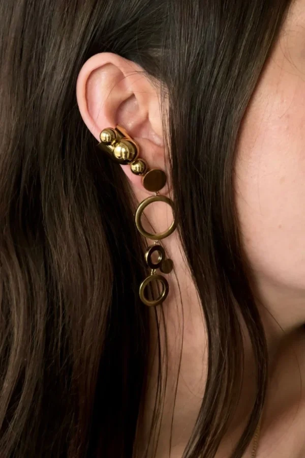 Luna Nova Earrings Gold – Skandinavisk design i gyllene elegans - Bild 2