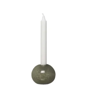 ljusstake glas, Ernst ljusstake, grön ljusstake, skandinavisk inredning, rund ljusstake, modern ljuslykta