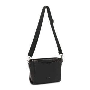 Svart crossoverväska från Puccini med bred justerbar axelrem och stilren design